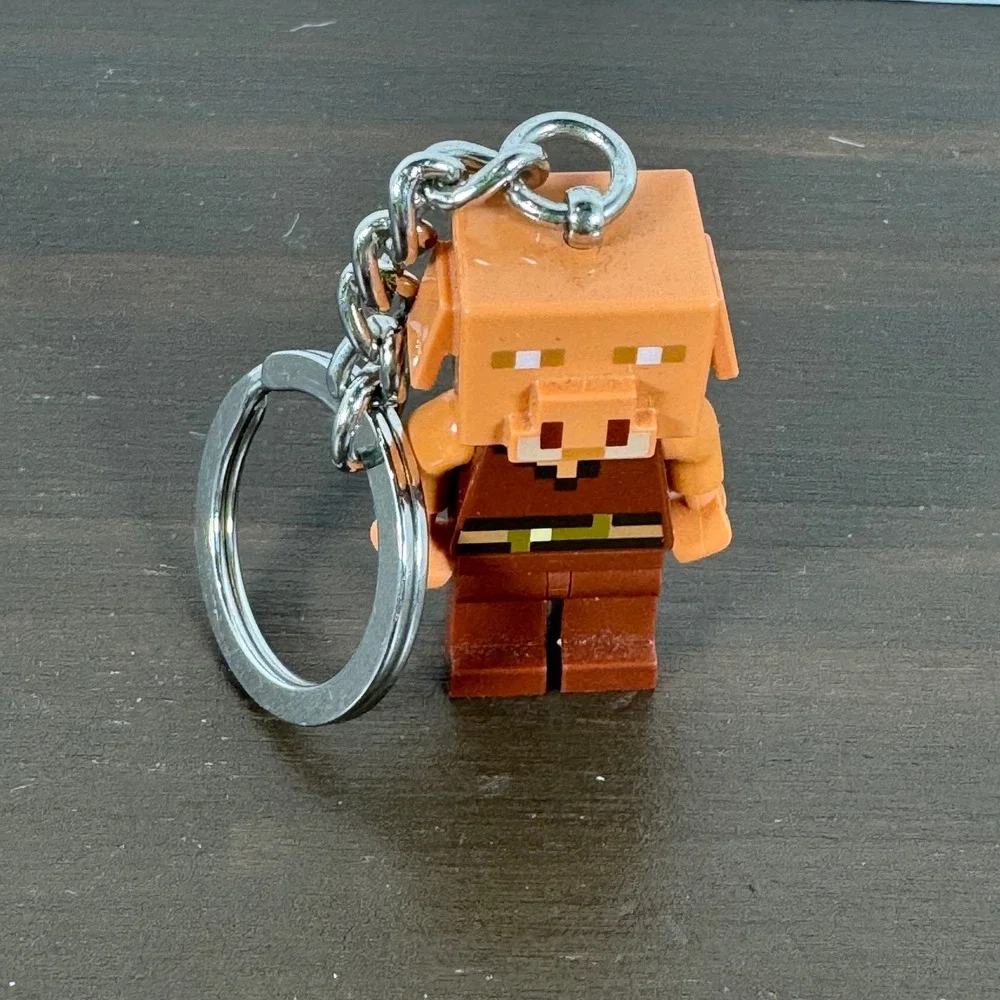 LEGO Minecraft Piglin Minifigure Keychain 854244 Video Game Key Ring Collectible
